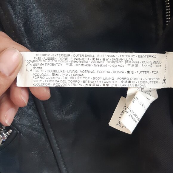 Vest Cuir 100% Genuine Zara collection Trafaluc Outerwear Small Black Shiny - Picture 12 of 13